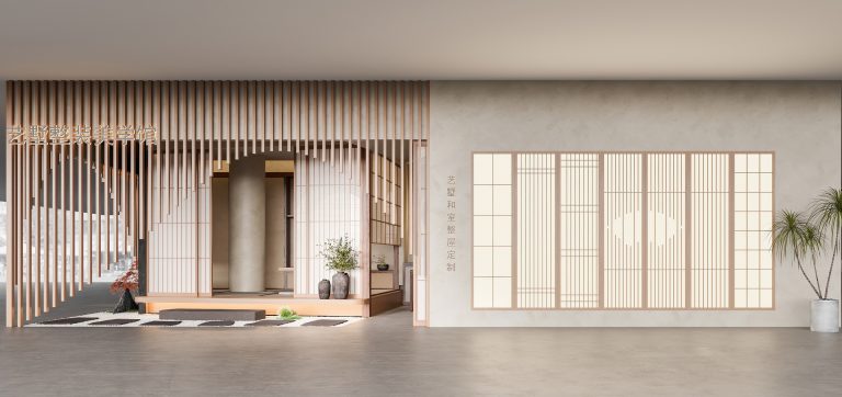 日式家具展厅效果图